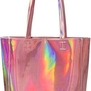 Hologram Tote Bag PU Leather Large Capacity Fashion Shoulder Handbag
